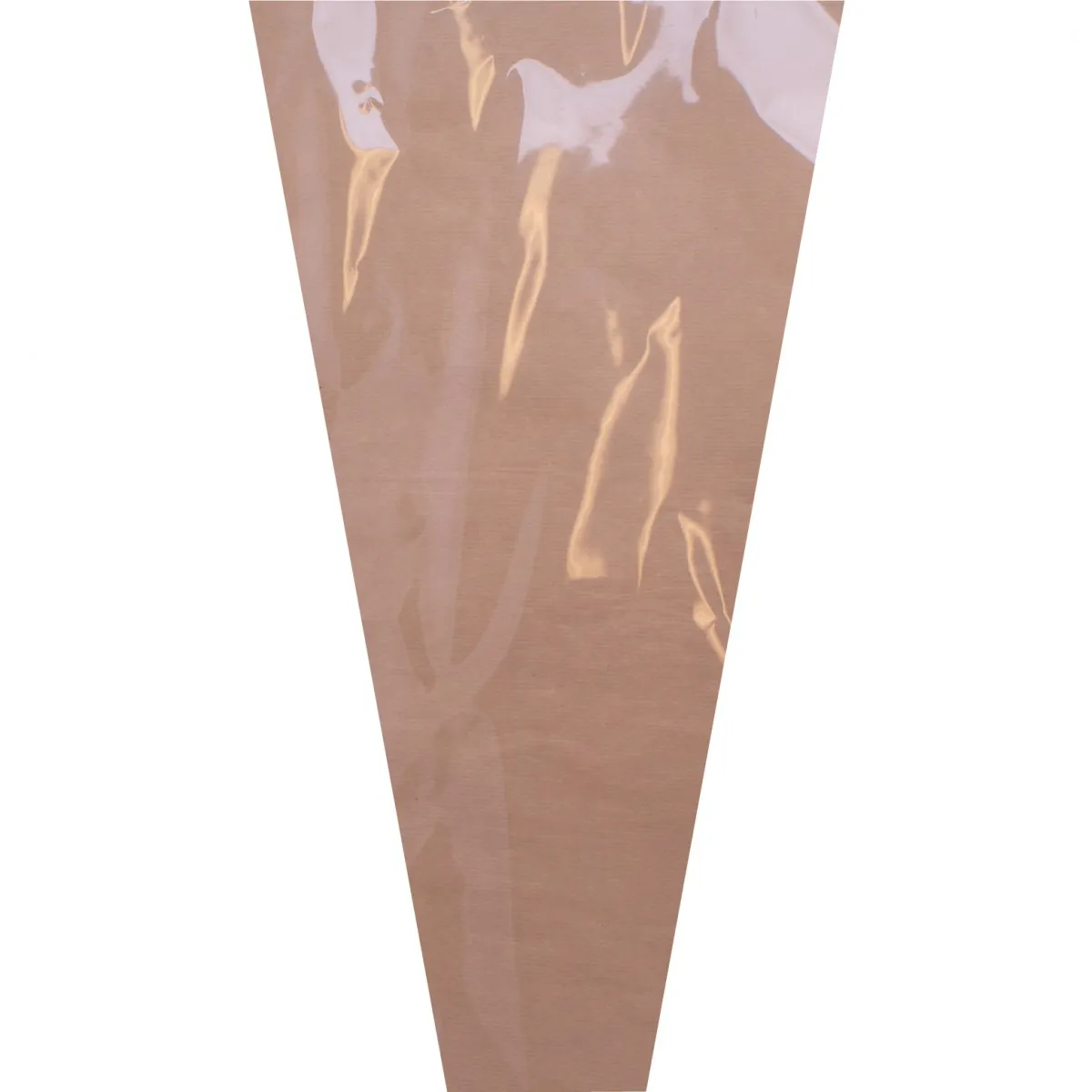 Obal na kvety Pure hnedý, fólia a kraft 60 × 30 × 10 cm, OPP35
