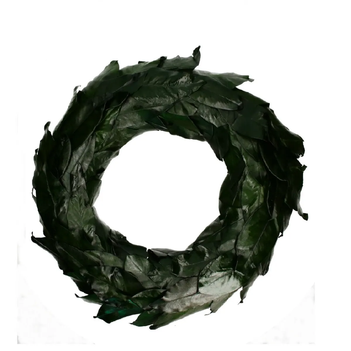 Veniec z listov magnólie zelený ⌀ 50 cm