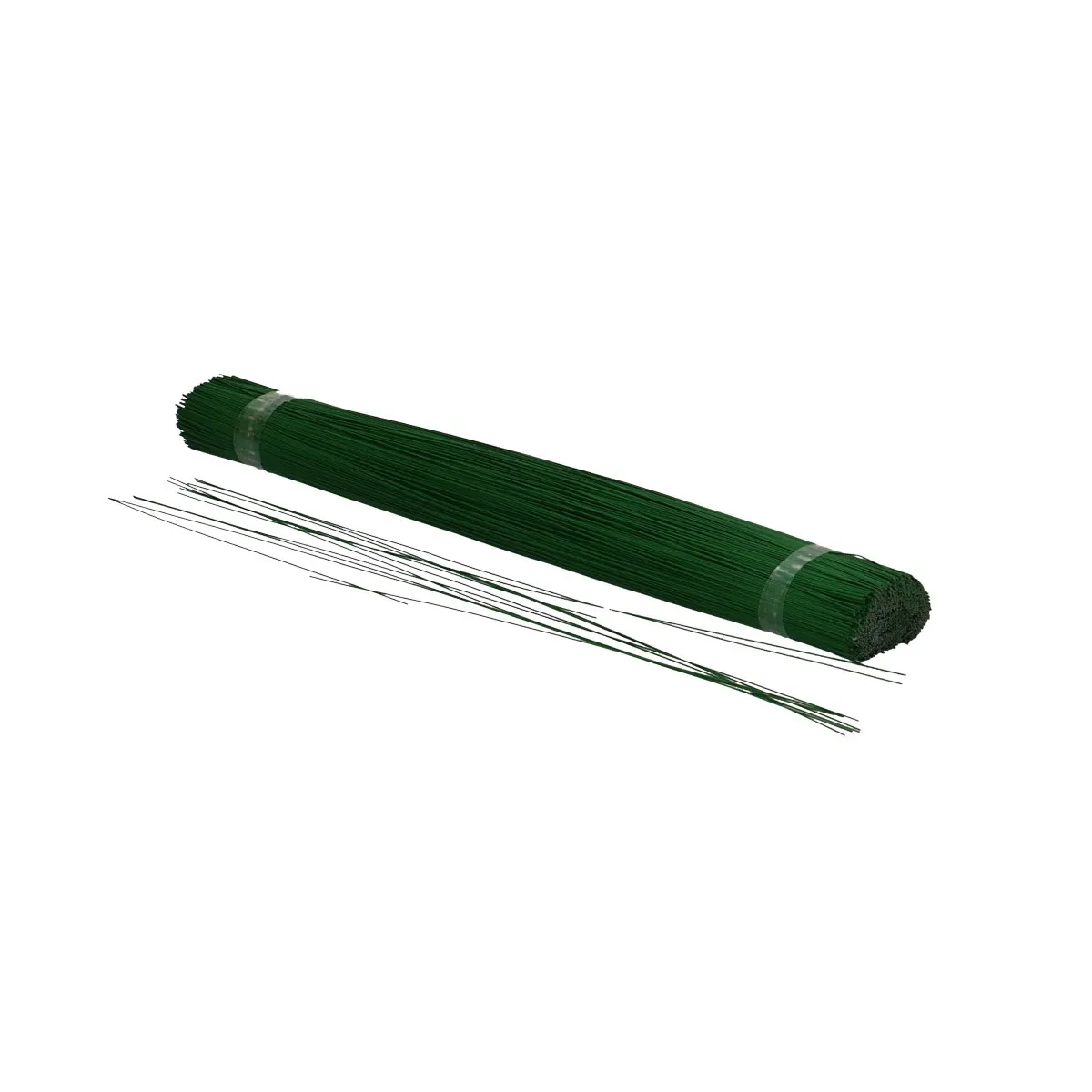 Lakovaný rovný drôt 0,7 mm zelený, tupý 40 cm, 2,5 kg