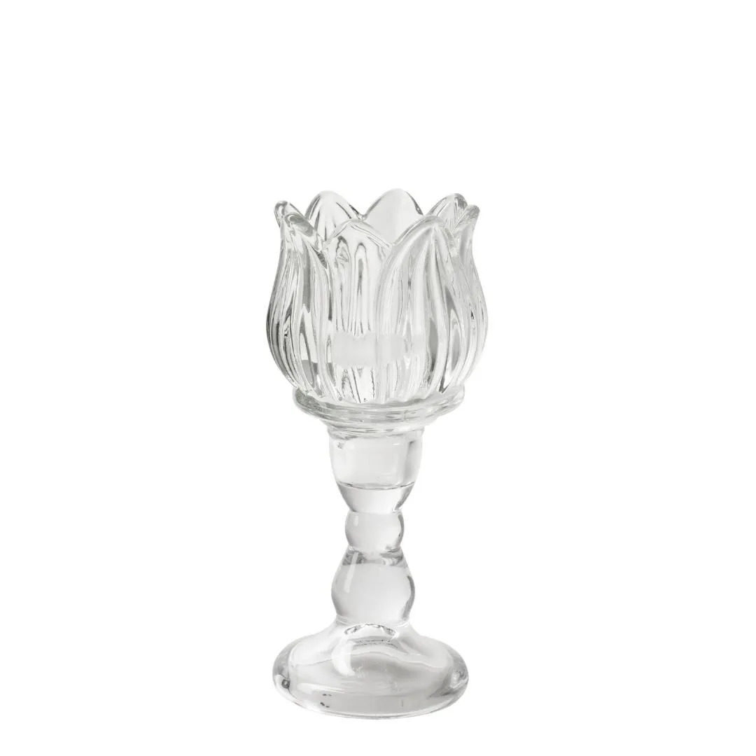 Svietnik tulipán na nožičke ⌀ 7 × 15,5 cm
