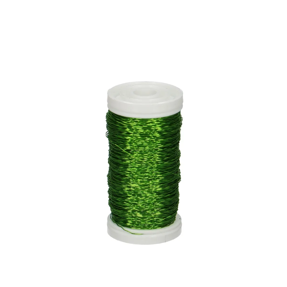 Bouillon zelený, tenký kučeravý drôt 0,3 mm, 100 g