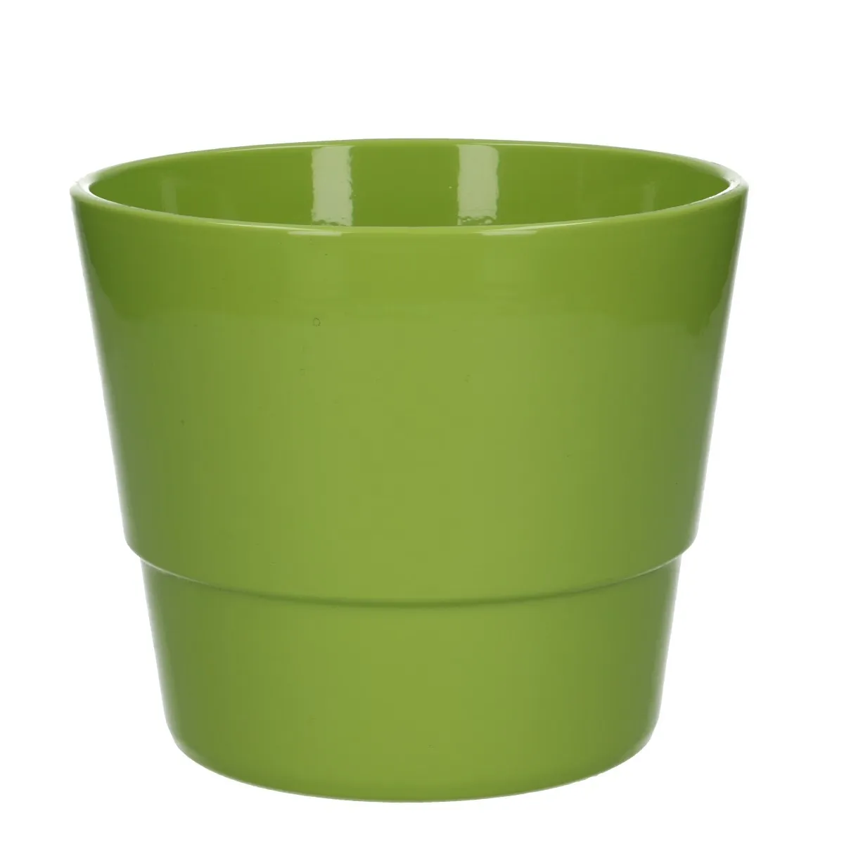 Keramický kvetináč Basic zelený ⌀ 16 × 13,5 cm