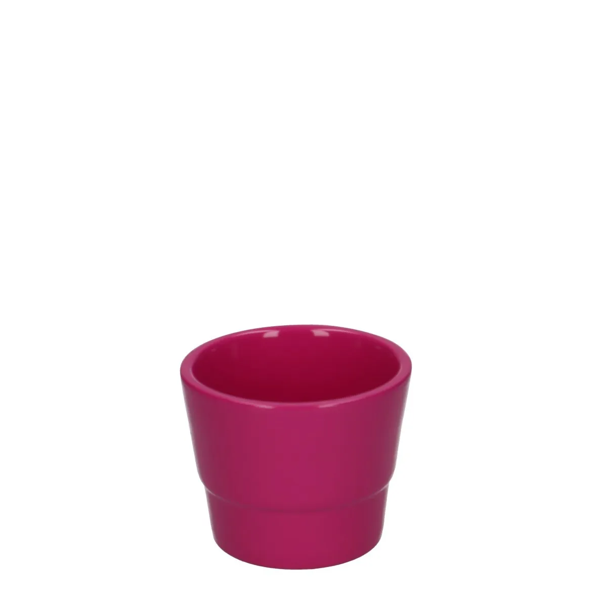 Keramický kvetináč Basic fuksiový ⌀ 7 × 6 cm
