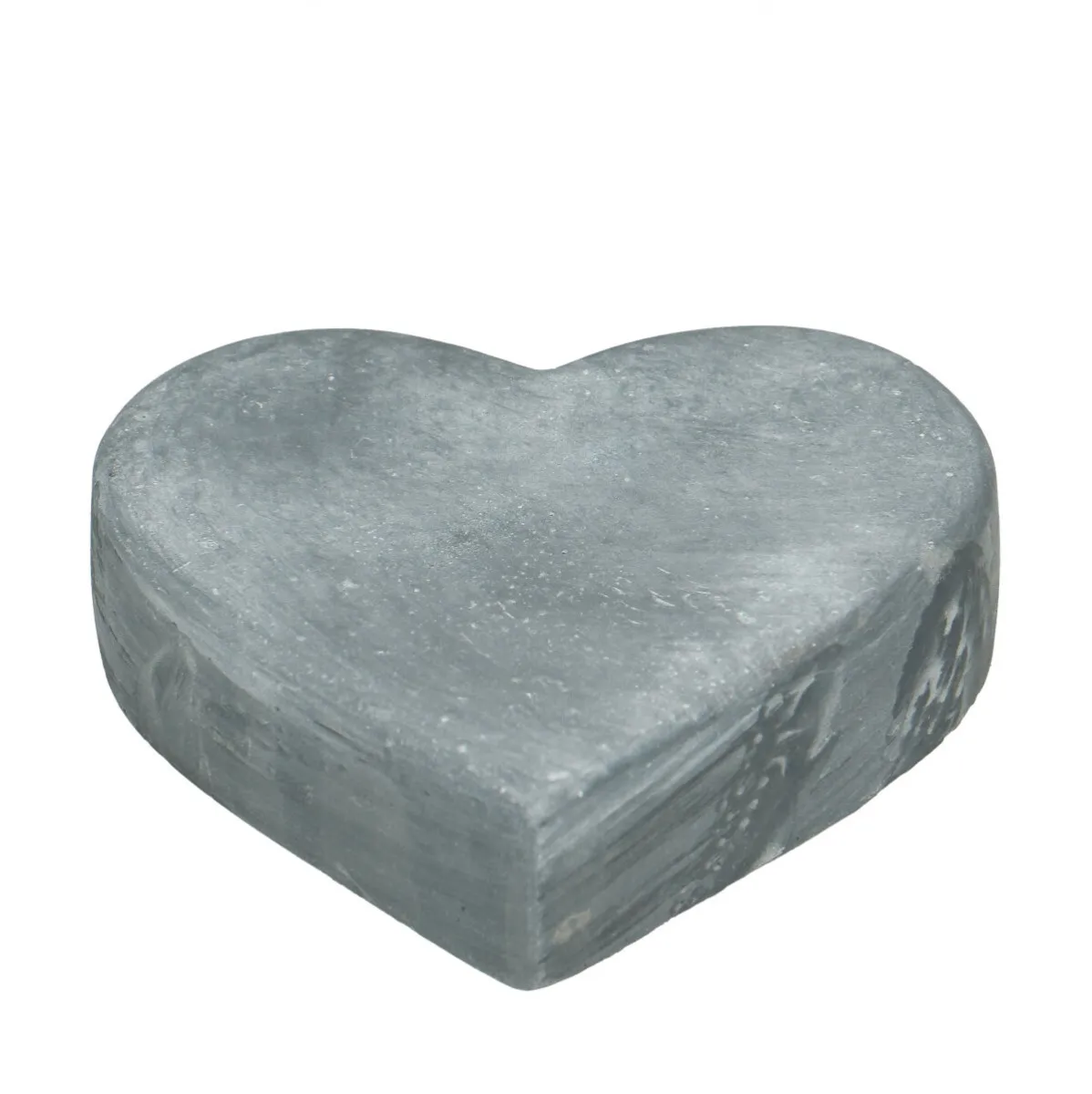 Keramické dekoračné srdce sivé ⌀ 25 × 4 cm