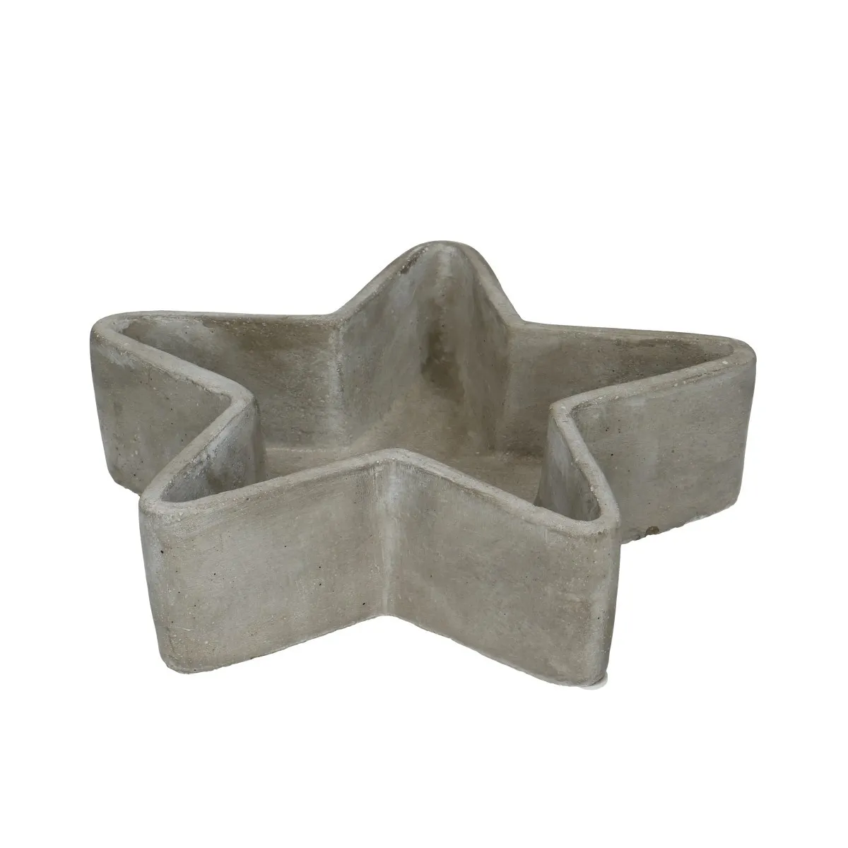 Vianočná keramická tácka hviezda sivá ⌀ 20 × 5 cm