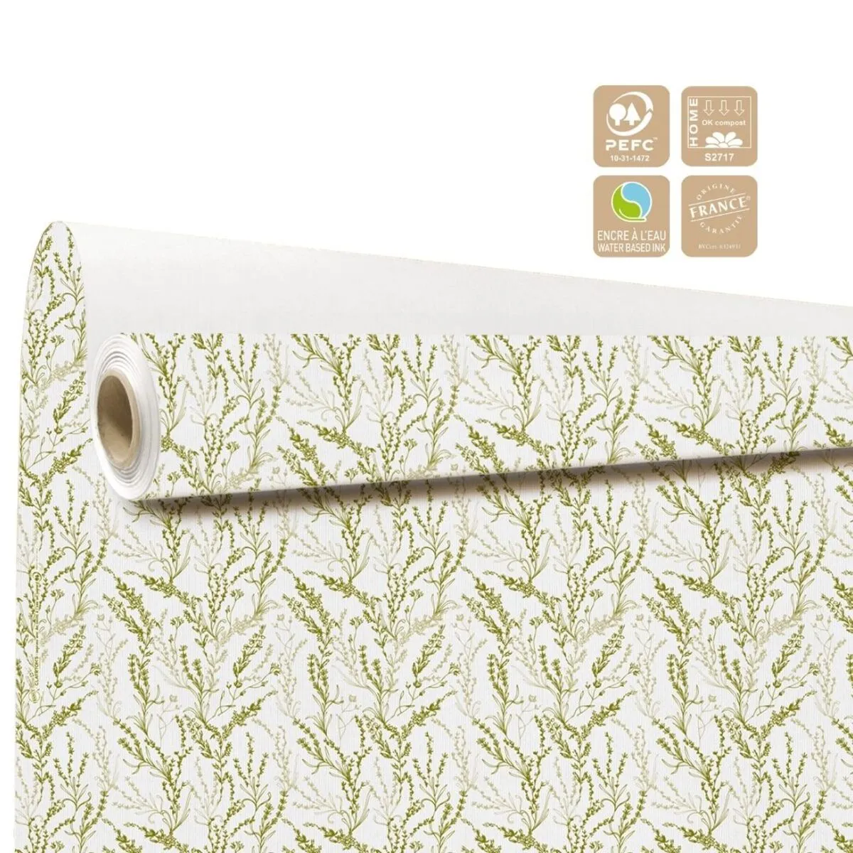 Baliaci papier Arborescence Clayrton dvojfarebný 80 cm, návin 40 m