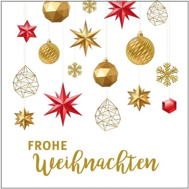Vianočné kartičky Weihnachten biele 7 × 7 cm