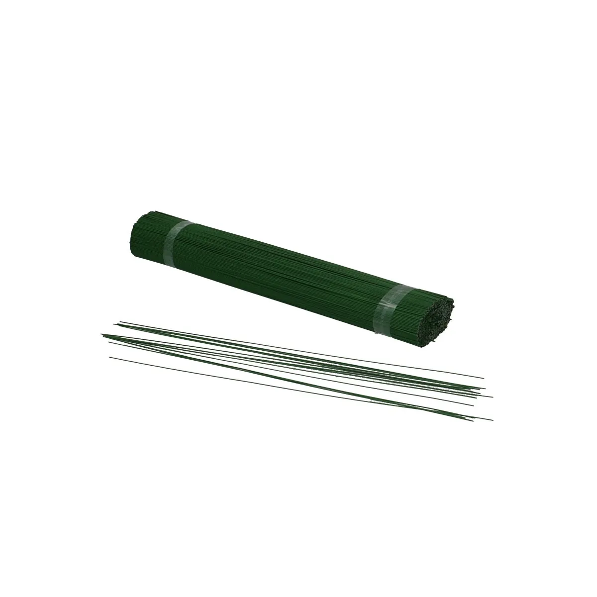 Lakovaný rovný drôt 1 mm zelený, tupý 30 cm, 2,5 kg
