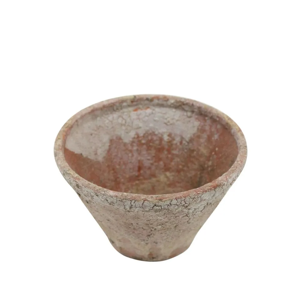 Kvetináč zo živice červený ⌀ 20,5 × 12,5 cm