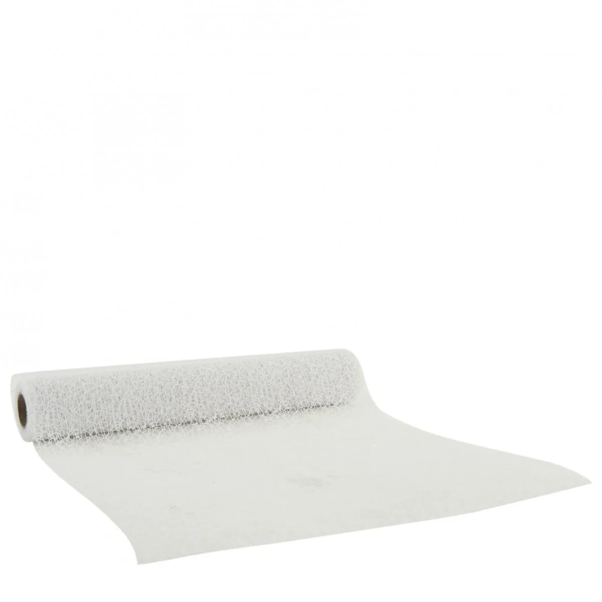 Svadobný behúň na stôl s včelím plástom biely 28 cm, návin 2,5 m