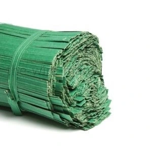 Papierové viazacie pásiky s drôtom zelené 30 cm