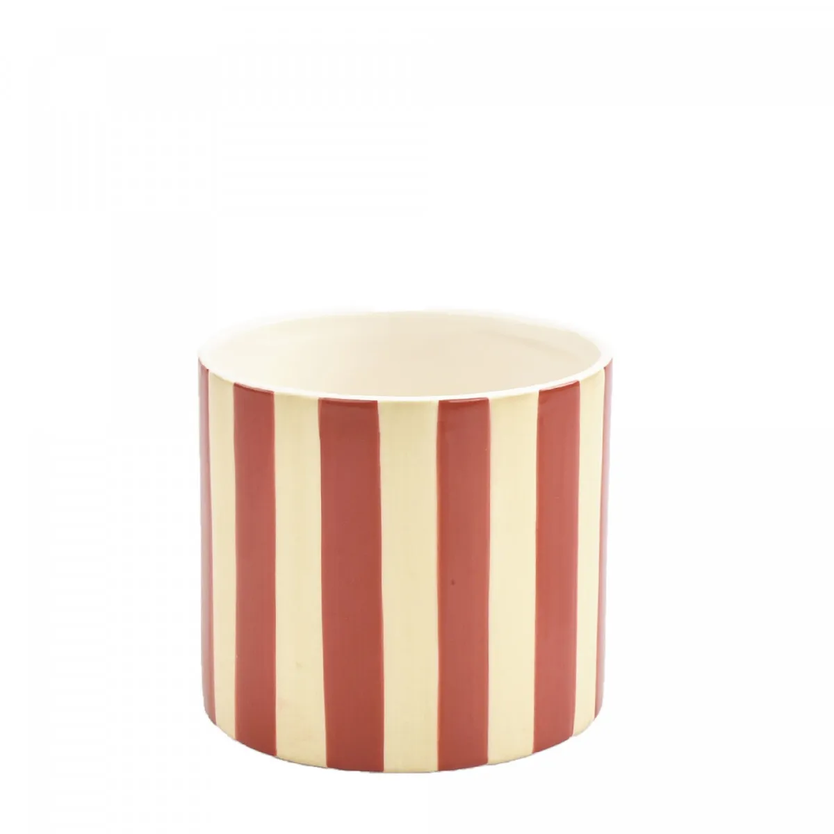 Keramický valec Circus červený ⌀ 13 × 12,5 cm