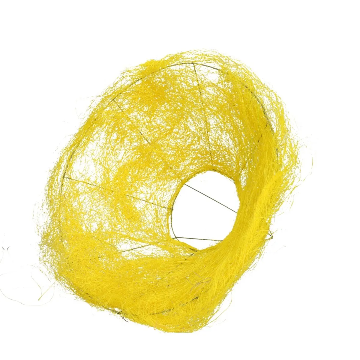 Sisalový držiak na kyticu žltý ⌀ 30 cm