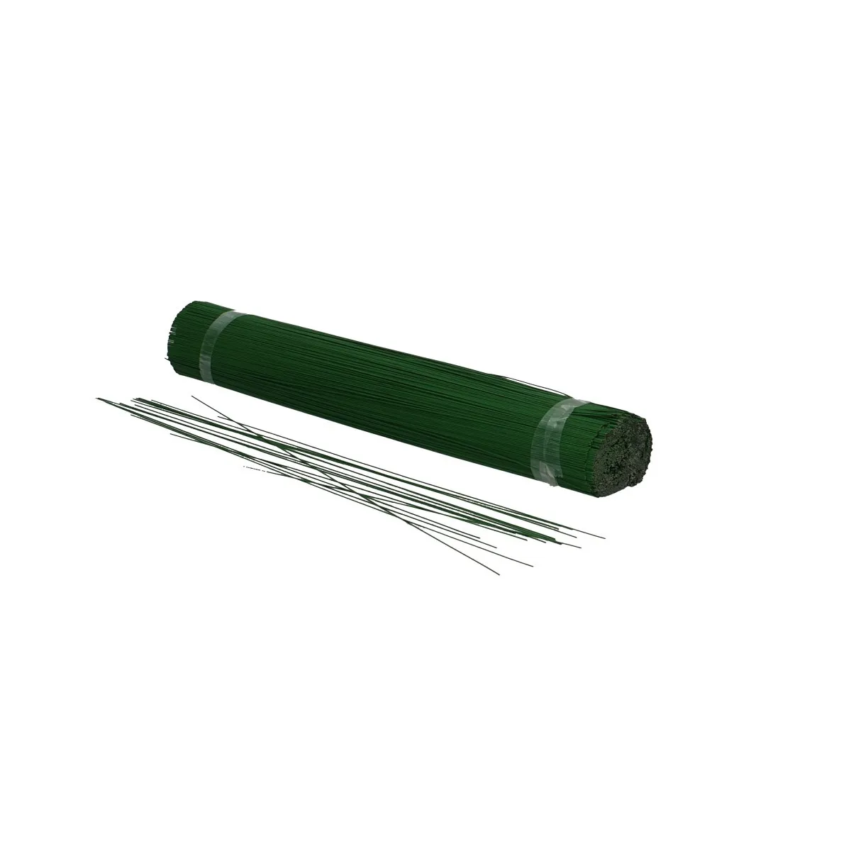 Lakovaný rovný drôt 0,7 mm zelený, tupý 30 cm, 2,5 kg
