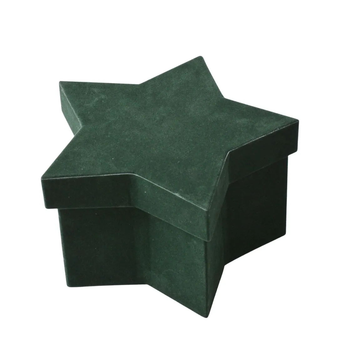 Vianočná krabica na klobúky Noëlle zelená 20,5 × 13 × 12 cm