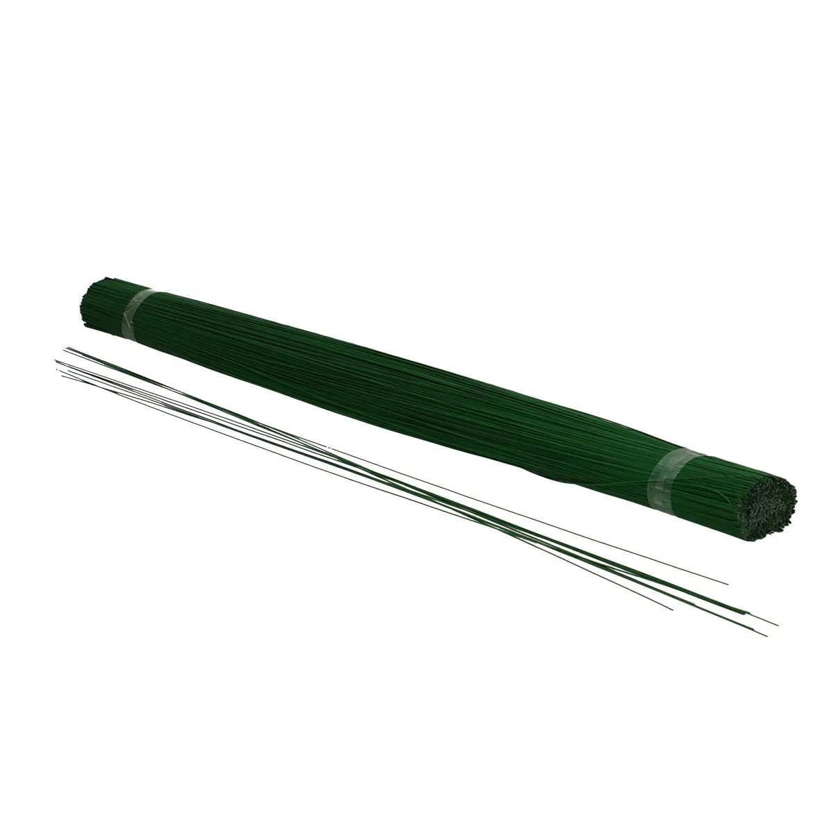 Lakovaný rovný drôt 0,7 mm zelený, tupý 50 cm, 2,5 kg