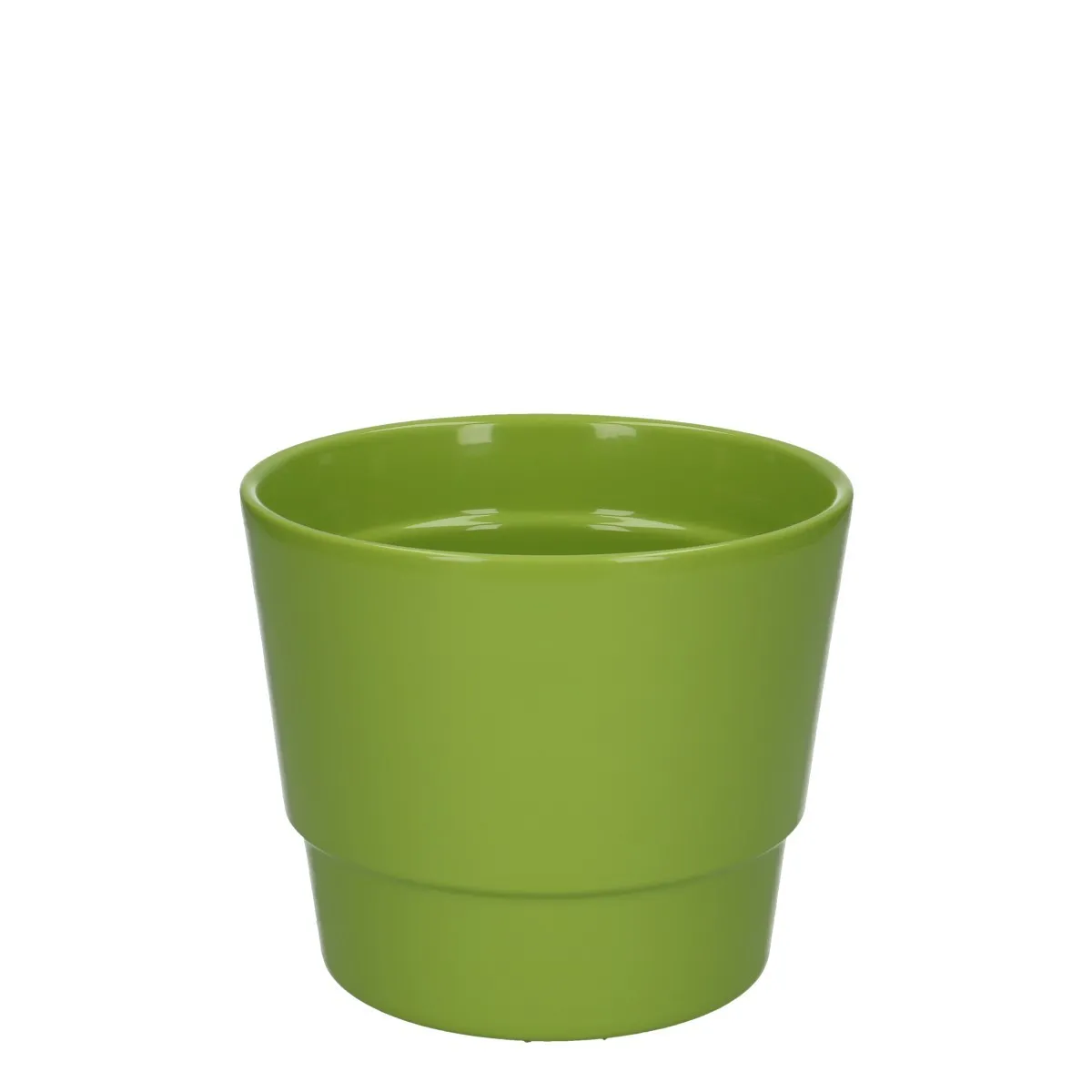 Keramický kvetináč Basic zelený ⌀ 14,5 × 12 cm