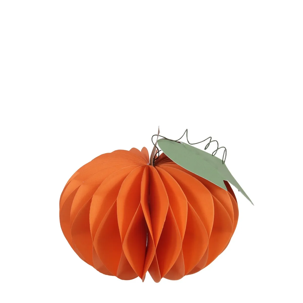 Jesenná dekorácia dekoračný pumpkin papier oranžová 12 × 10 cm