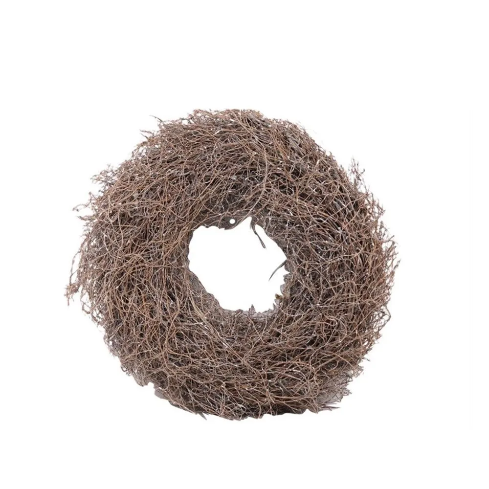 Veniec z koreňov papradia biely ⌀ 48 cm