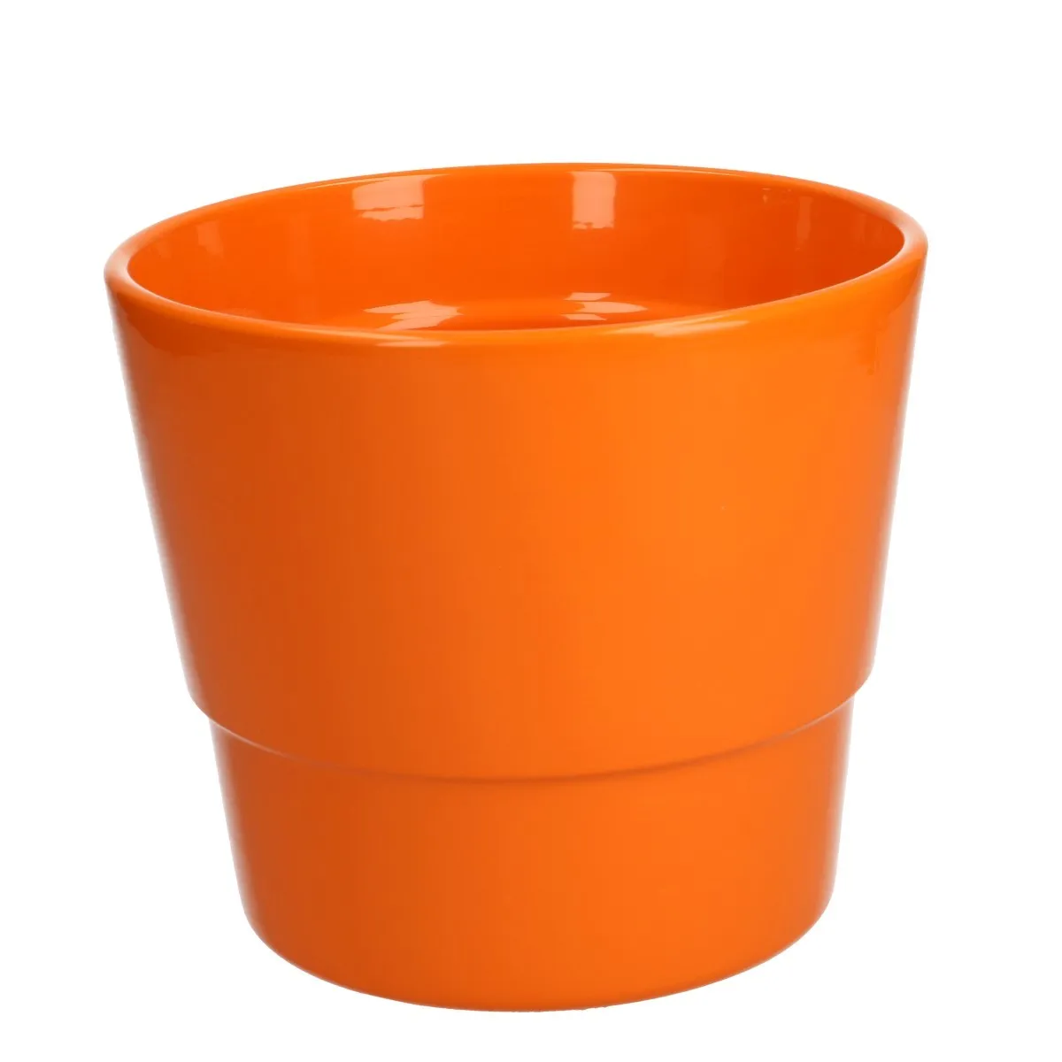 Keramický kvetináč Basic oranžový ⌀ 16 × 13,5 cm