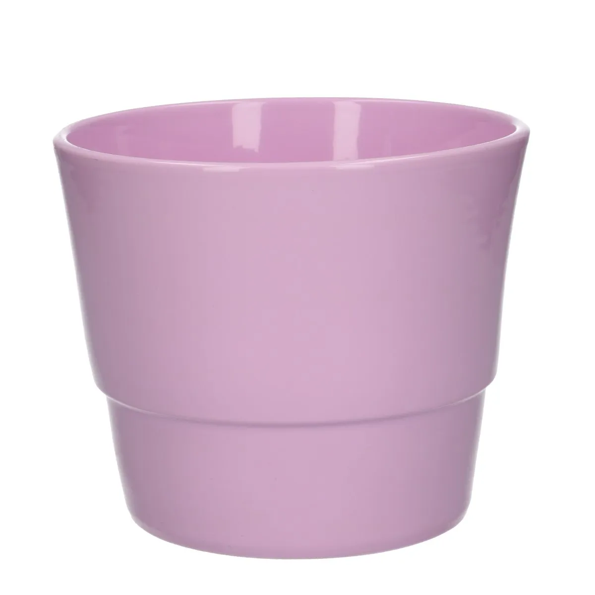 Keramický kvetináč Basic ružový ⌀ 16 × 13,5 cm
