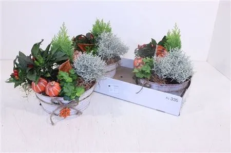 Arr Tuinplanten In Zink Met Touwstrik • črepník 22 cm