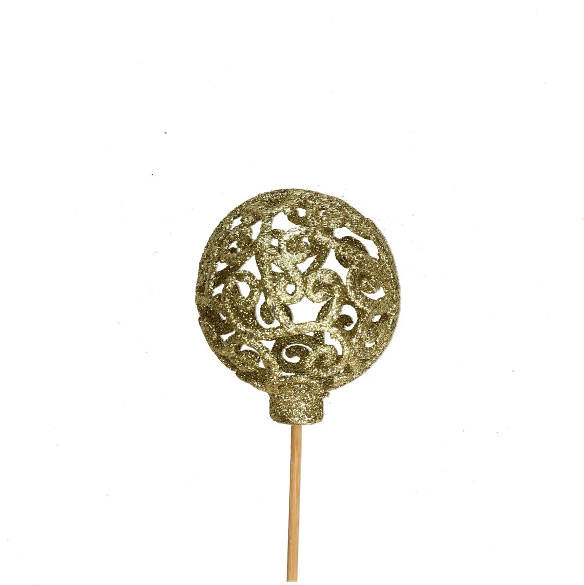 Vianočná dekorácia Kerst Bijsteker Bal Baroque zlatá 10 cm, 60 mm