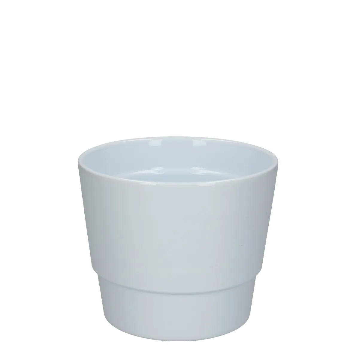 Keramický kvetináč Basic biely ⌀ 14,5 × 12 cm