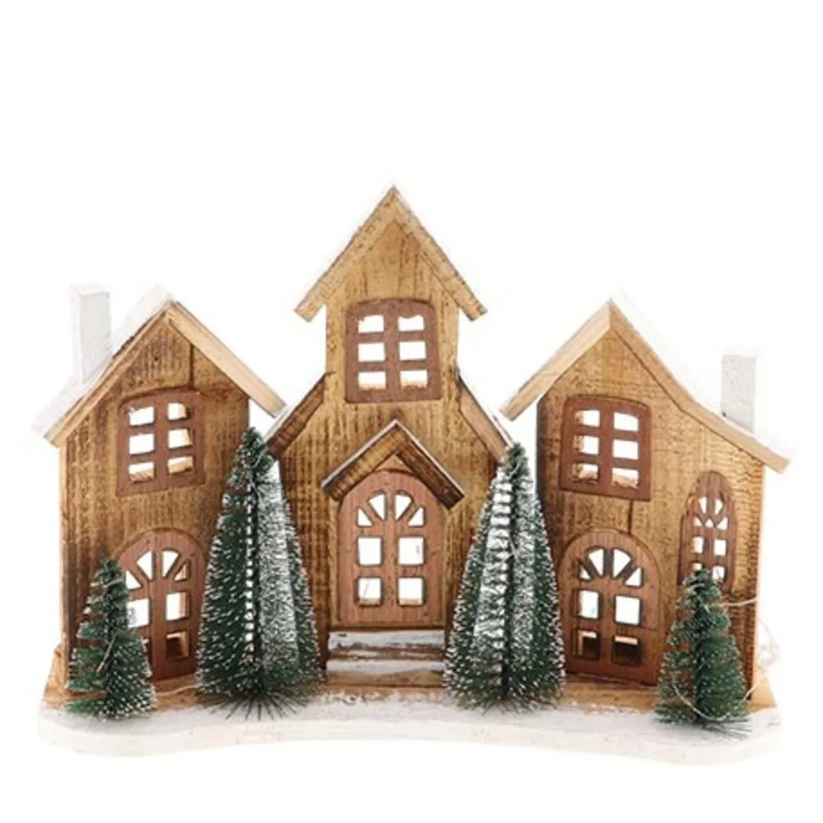Vianočná dekorácia LED house Graz hnedá 38 × 12 × 27 cm