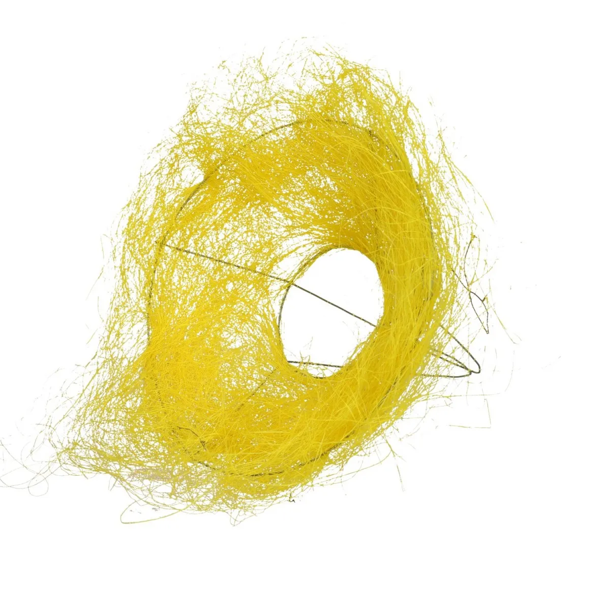 Sisalový držiak na kyticu žltý ⌀ 20 cm