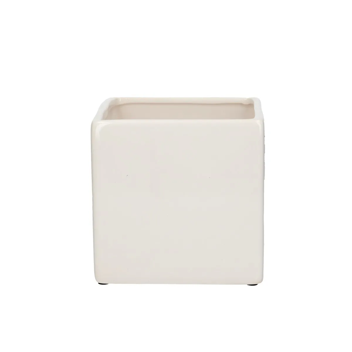 Keramická kocka na rastliny biela ⌀ 12 × 12 cm