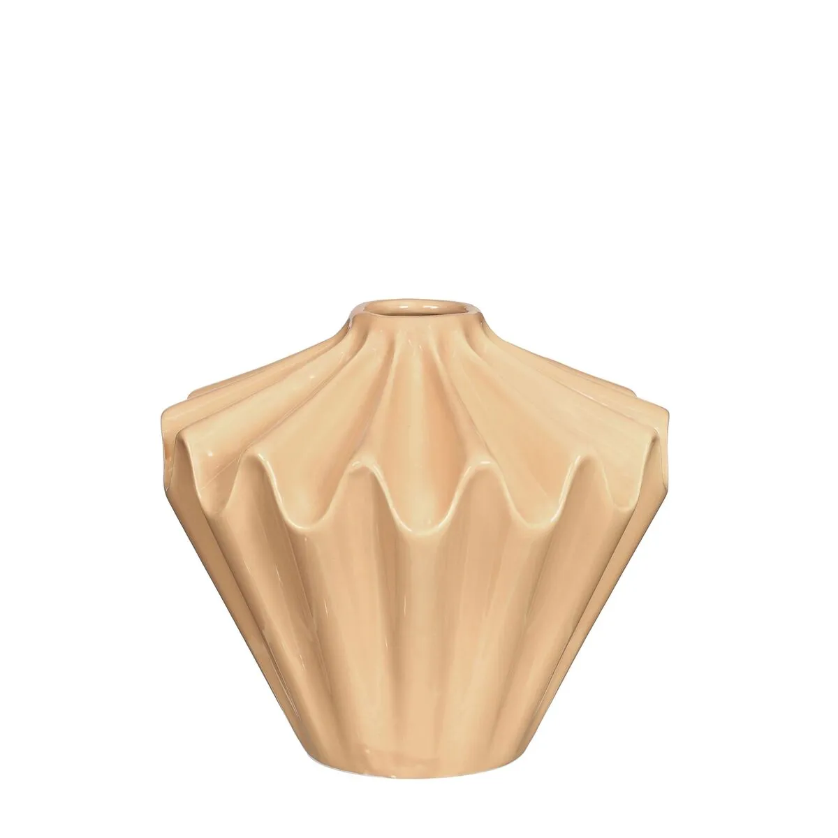 Keramika Collar váza béžová ⌀ 16,5 × 15 cm