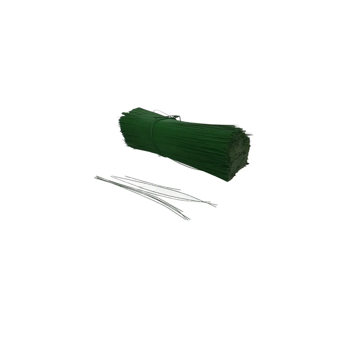 Lakovaný rovný drôt 0,4 mm zelený 13 cm, 1 kg
