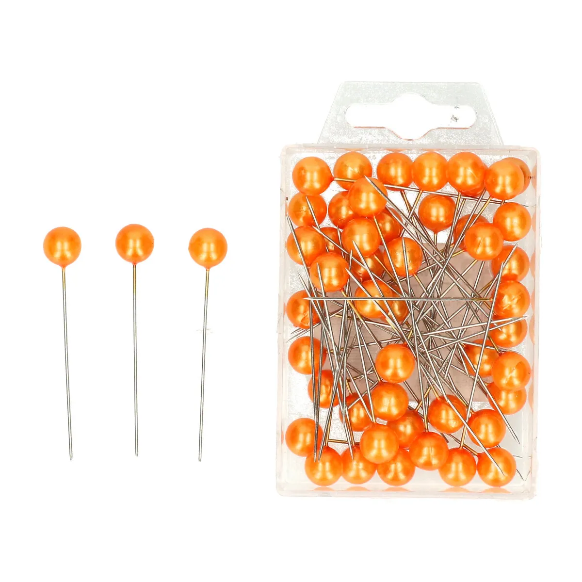 Perlové špendlíky oranžové ⌀ 10 × 60 mm