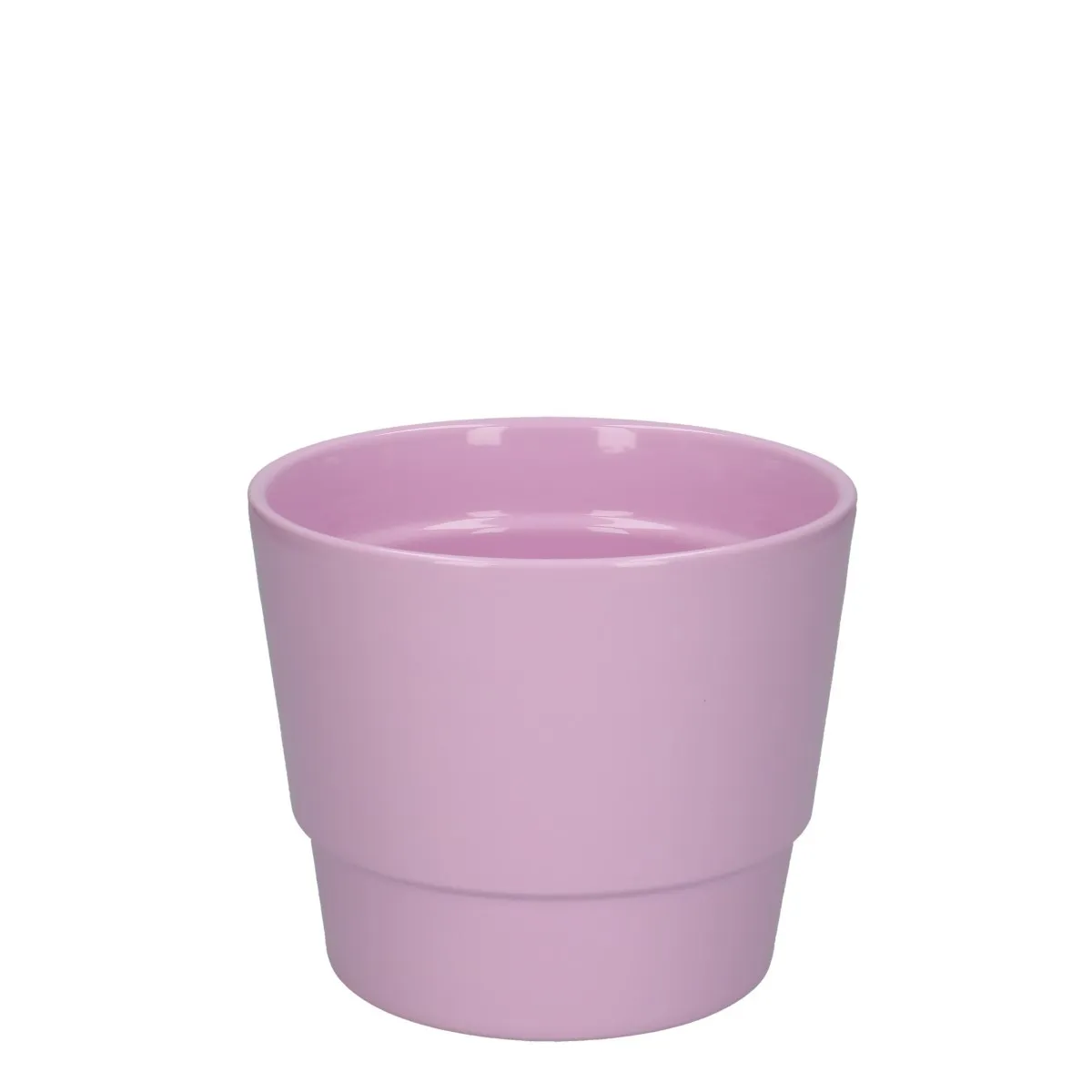 Keramický kvetináč Basic ružový ⌀ 14,5 × 12 cm