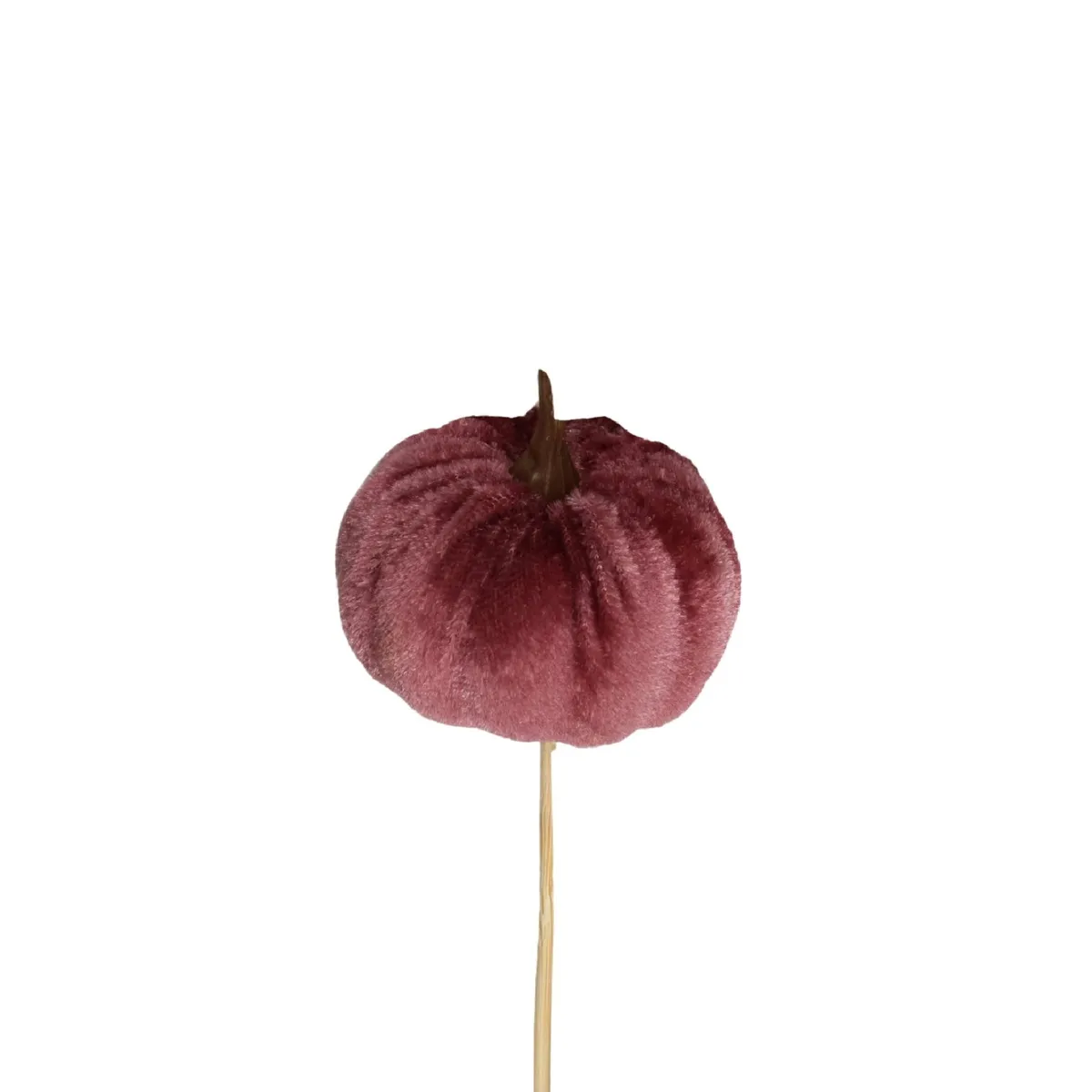 Jesenná dekorácia Herfst Pompoen zamat ružová 10 cm