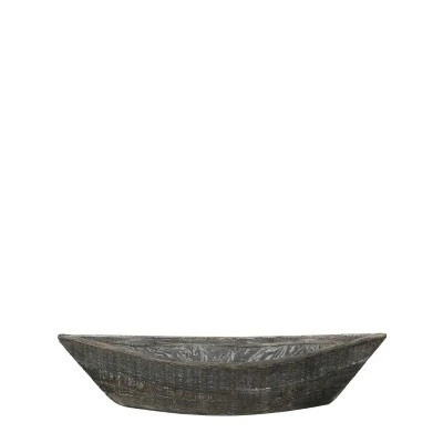 Drevená lodička sivá 42 × 14 × 8,5 cm