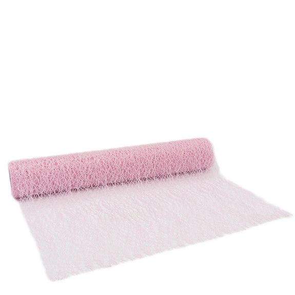Svadobný behúň na stôl s včelím plástom ružový 28 cm, návin 2,5 m