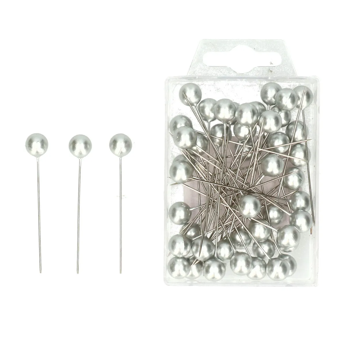 Perlové špendlíky strieborné ⌀ 10 × 60 mm