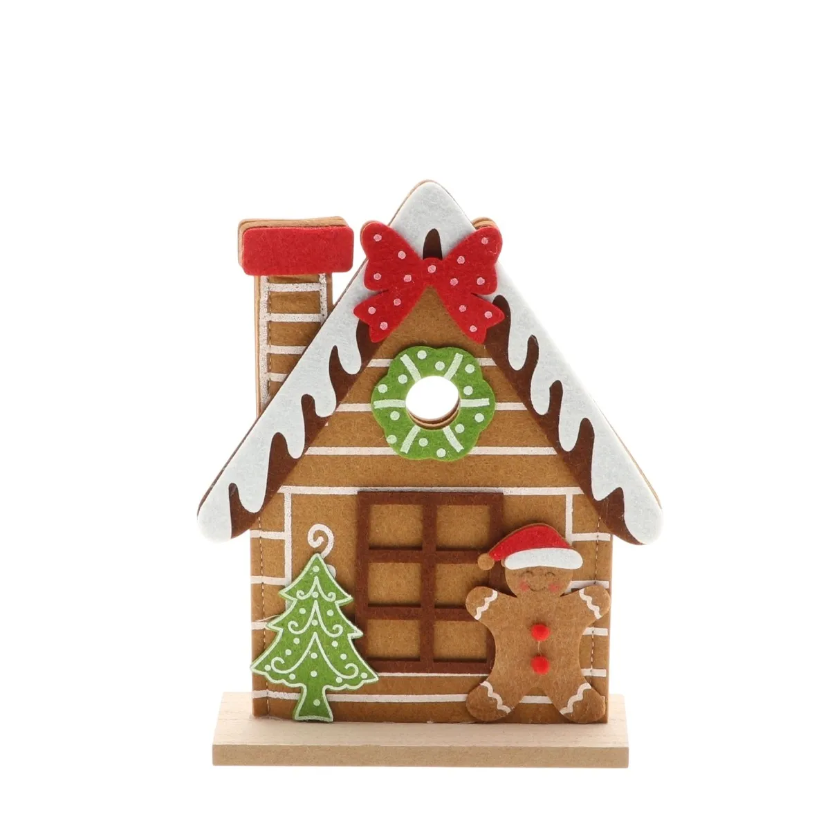 Vianočná dekorácia dekoračný Cookie house hnedá 18 × 5 × 22 cm
