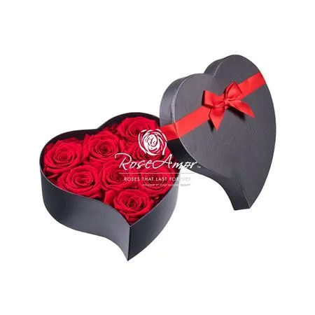 Pres. Hatbox Heart 8 Red02 Bulk