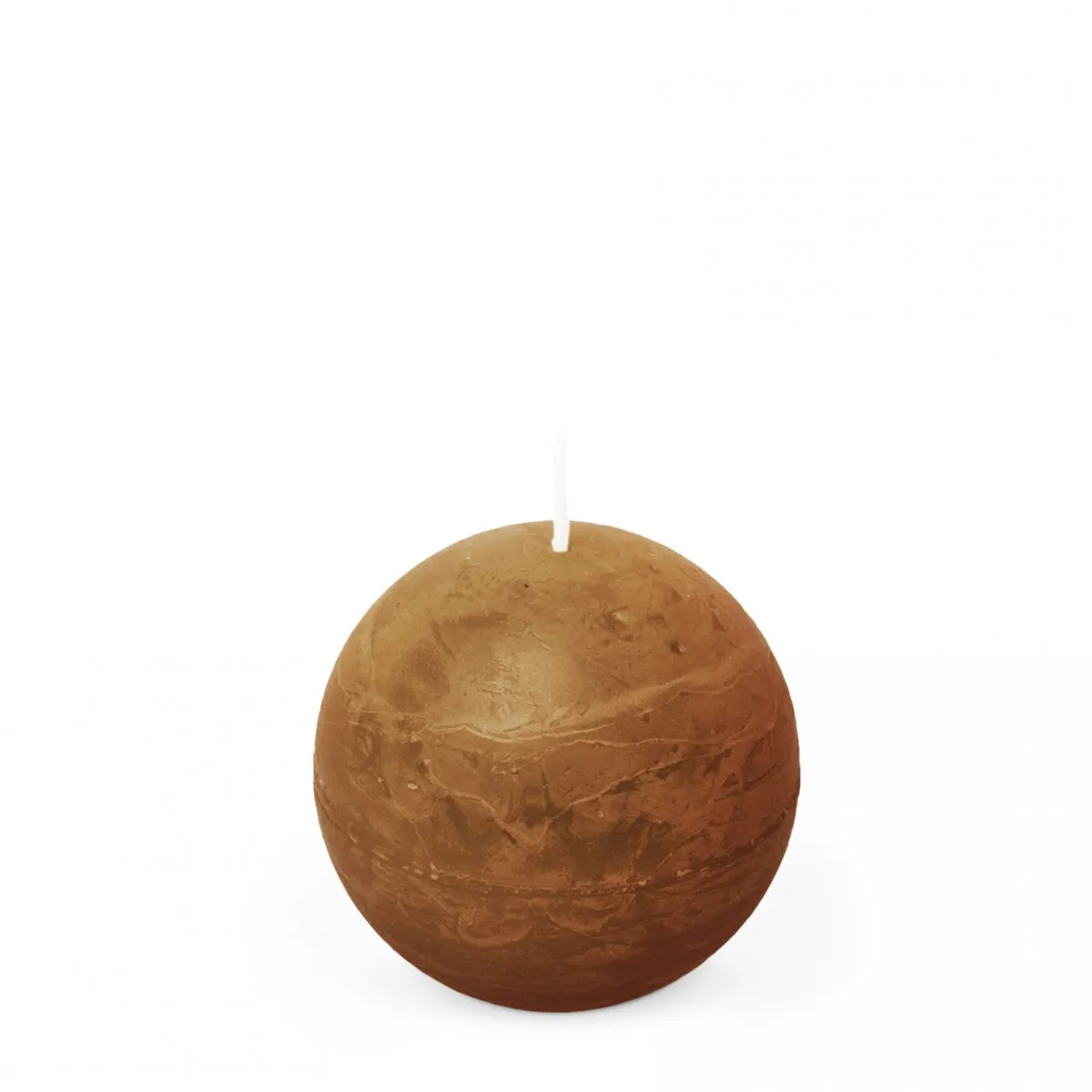 Rustikálna sviečka guľa bordová ⌀ 8 cm
