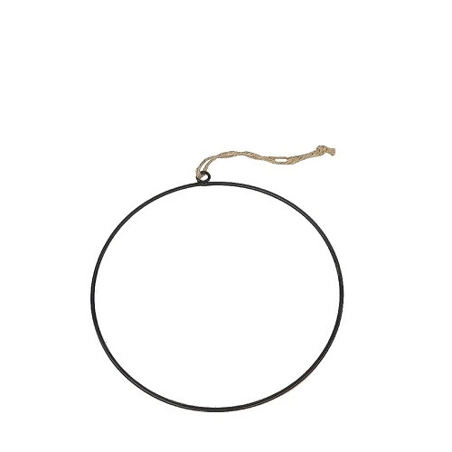 Železné závesné kruhy čierne ⌀ 25 cm
