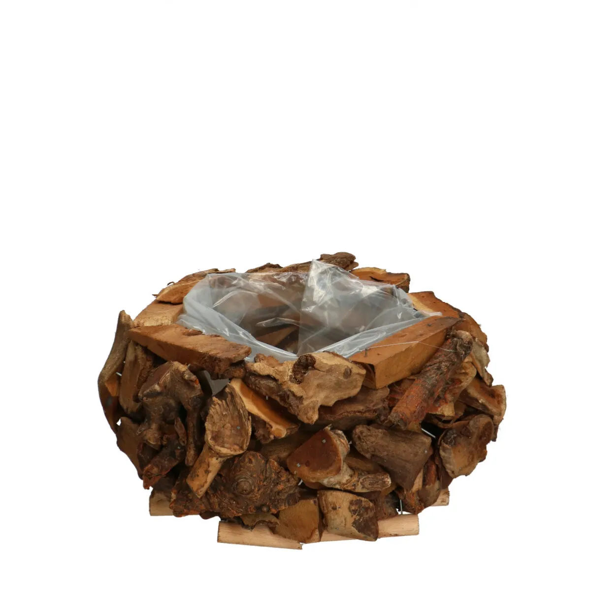 Kvetináč z naplaveného dreva hnedý ⌀ 25 × 12 cm