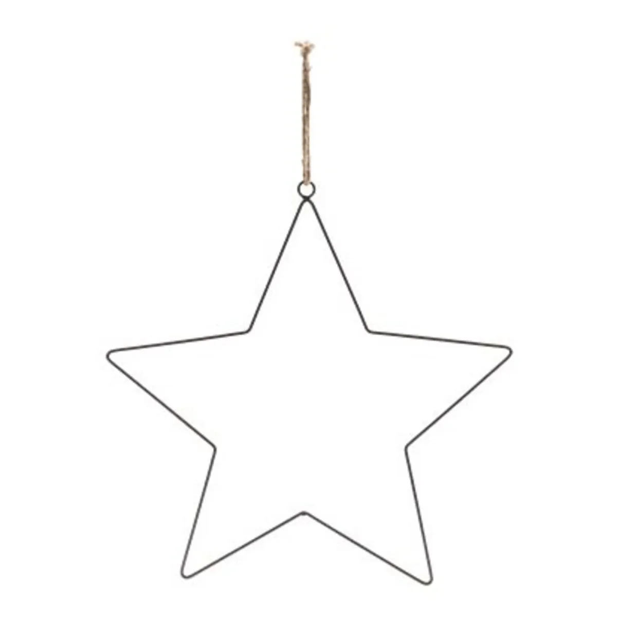 Závesná kovová hviezda čierna 40 cm
