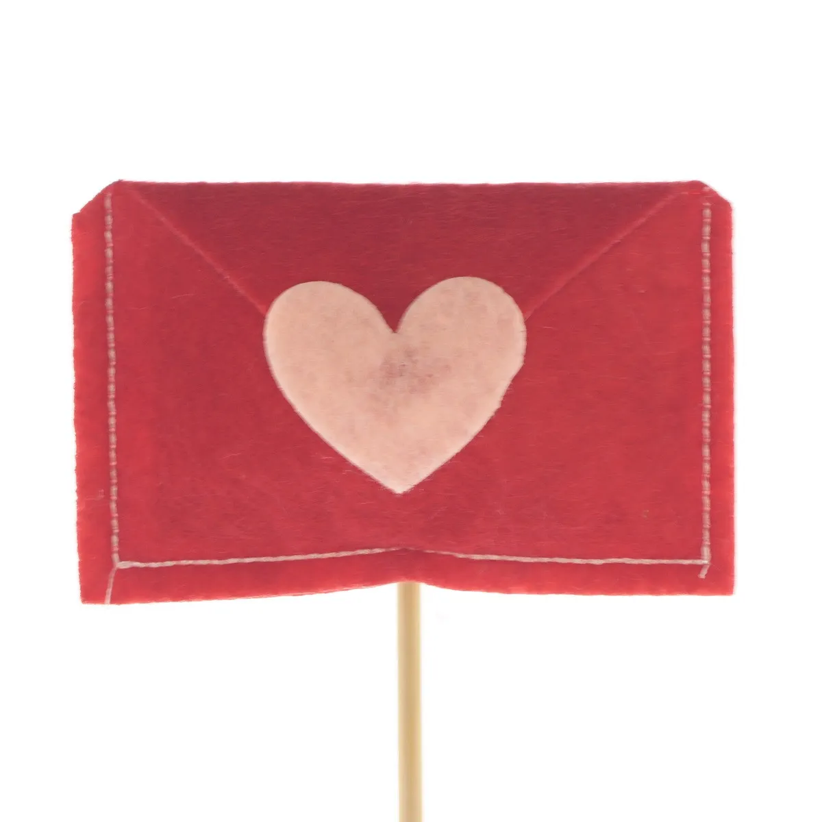 Srdce s odkazom Love červené na zápichu 50 cm