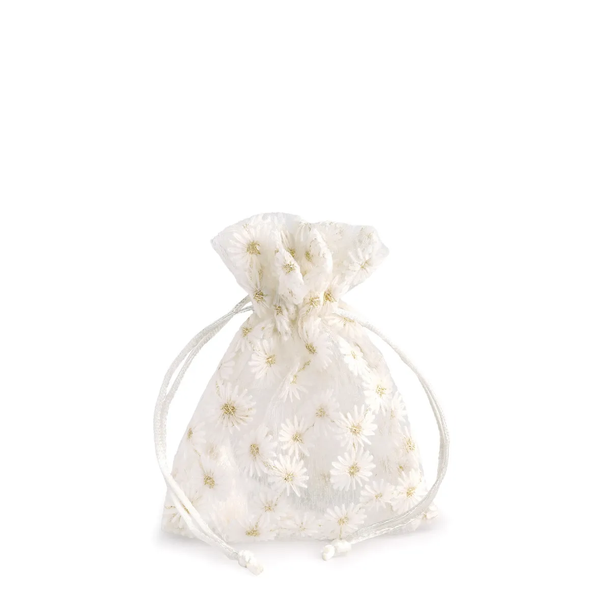 Svadobné vrecúško Daisy biele ⌀ 10 × 13 cm