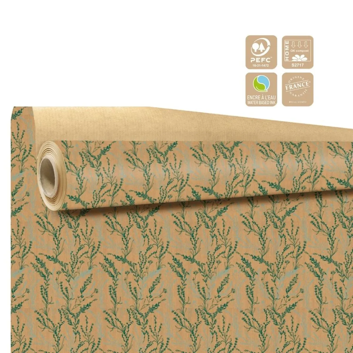 Baliaci papier Arborescence Clayrton zelený 80 cm, návin 40 m