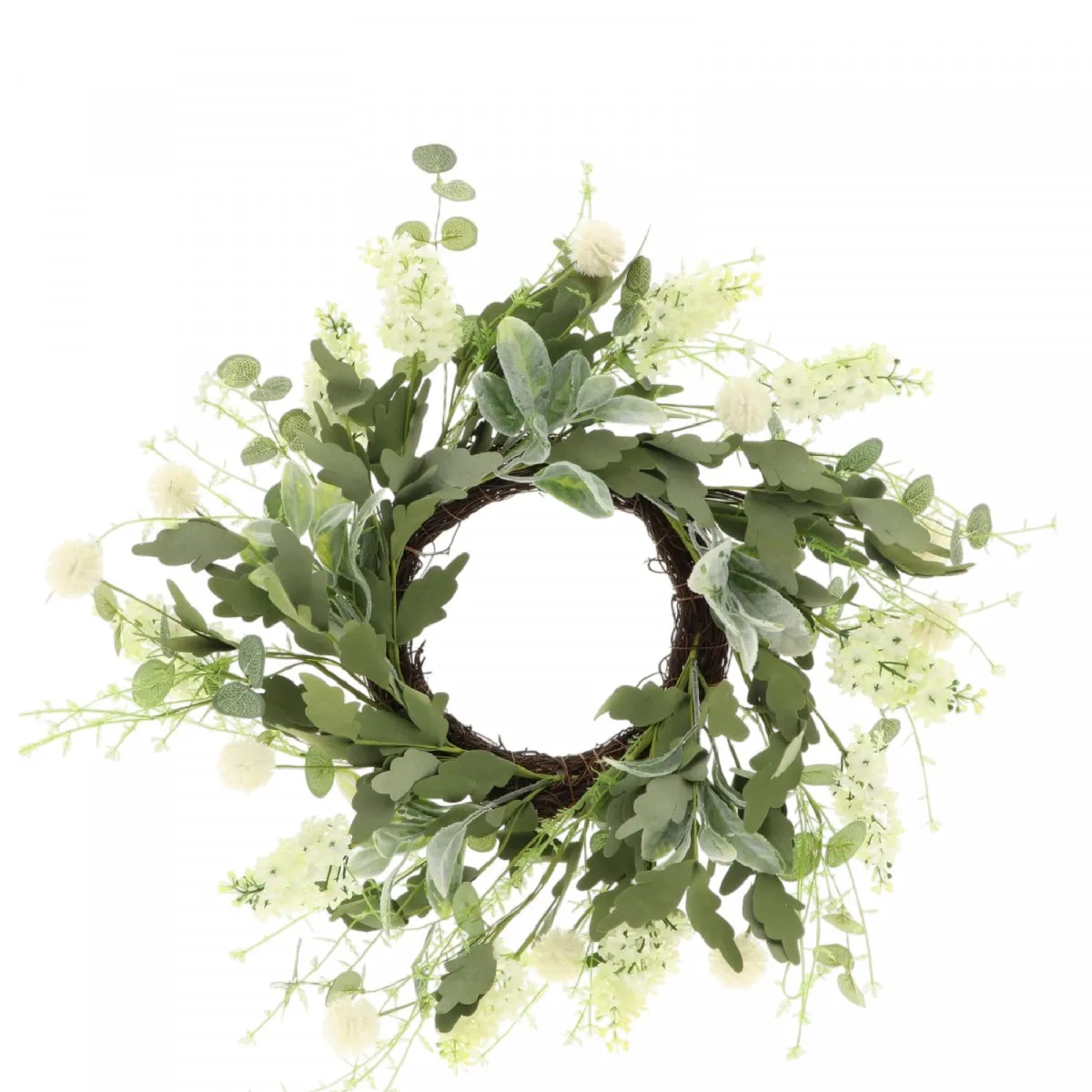 Umelý jarný veniec v pastelových farbách mix farieb ⌀ 50 cm