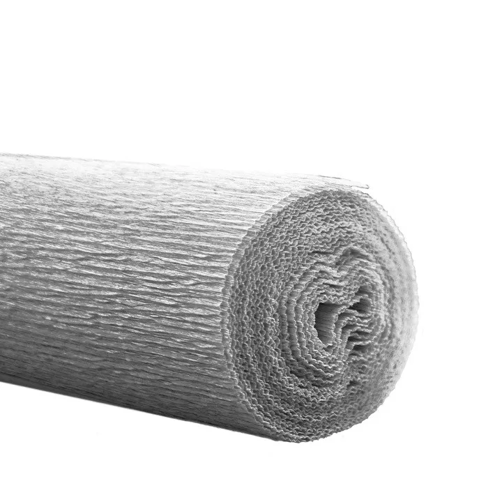 Krepový papier strieborný 50 cm, návin 2,5 m